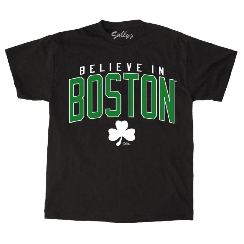 Stretch Design Believe in Boston - Heather Black - Youth T-Shirt