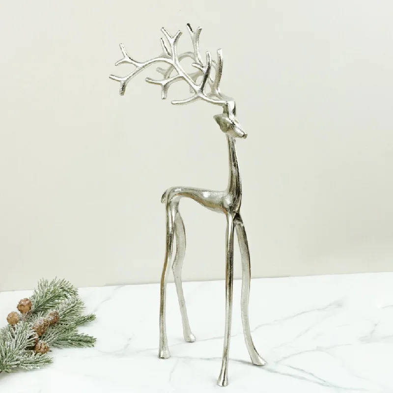 High-waisted pants style PDSON23-02 23" Silver Reindeer