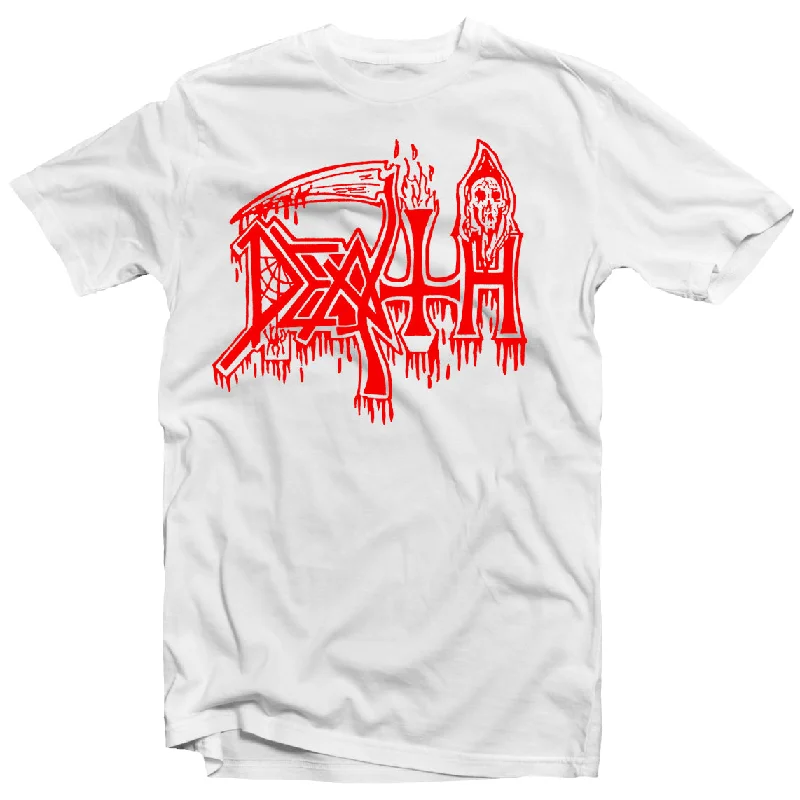 Skirt style Death "Classic Logo (Red on White)" T-Shirt