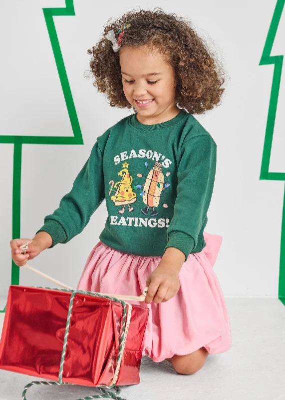 Bright Colors Season's Eatings! Crewneck Sweatshirt - Green