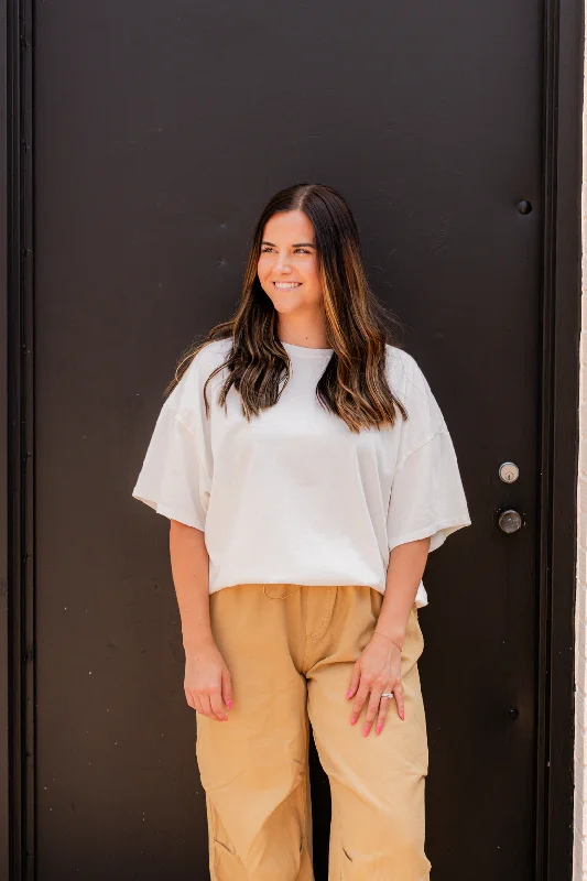 Advanced Design Opal Oversized Tee | Off White