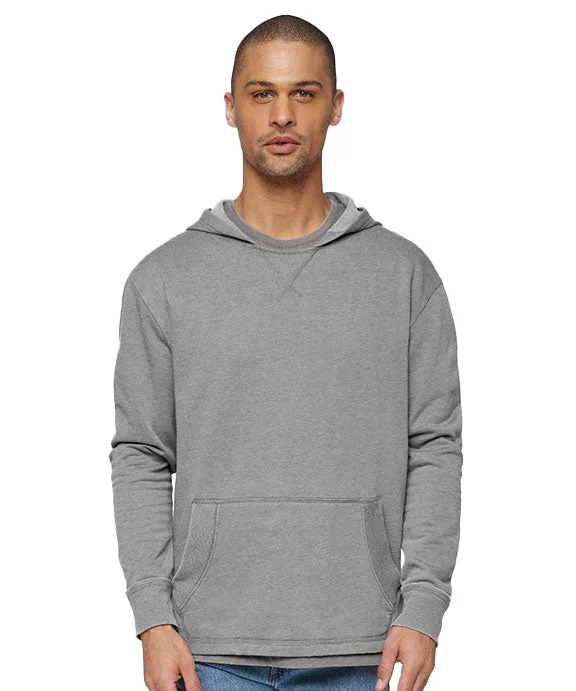 Lazy Home 6936 - LAT Adult Vintage Wash Fleece Hooded Sweatshirt | Washed Grey