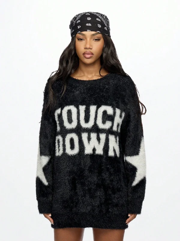 Comfortable Wear SUMWON WOMEN Fully Oversized Graphic Knit Sweater