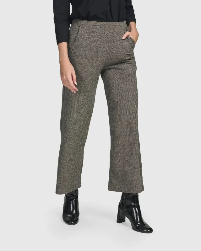 Sports High Waist Style Essential Cropped Pants, Fog