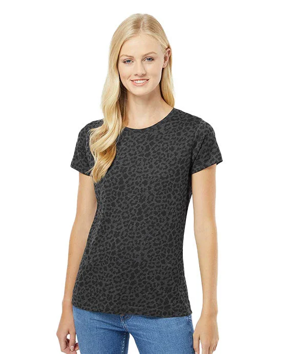 High-end Sense 3516 - LAT Ladies Fine Jersey T-Shirt | Black Leopard