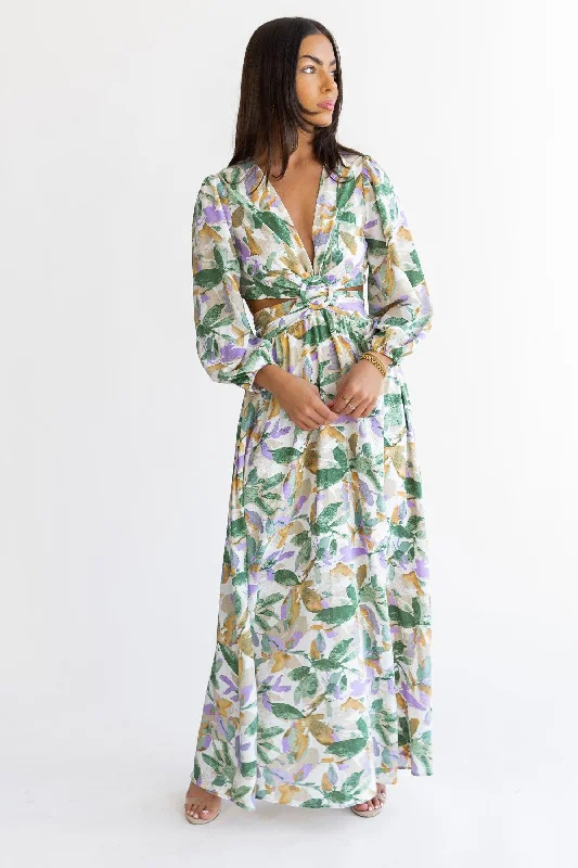 Alice style Sienna Lavender Cut Out Maxi Dress - Final Sale