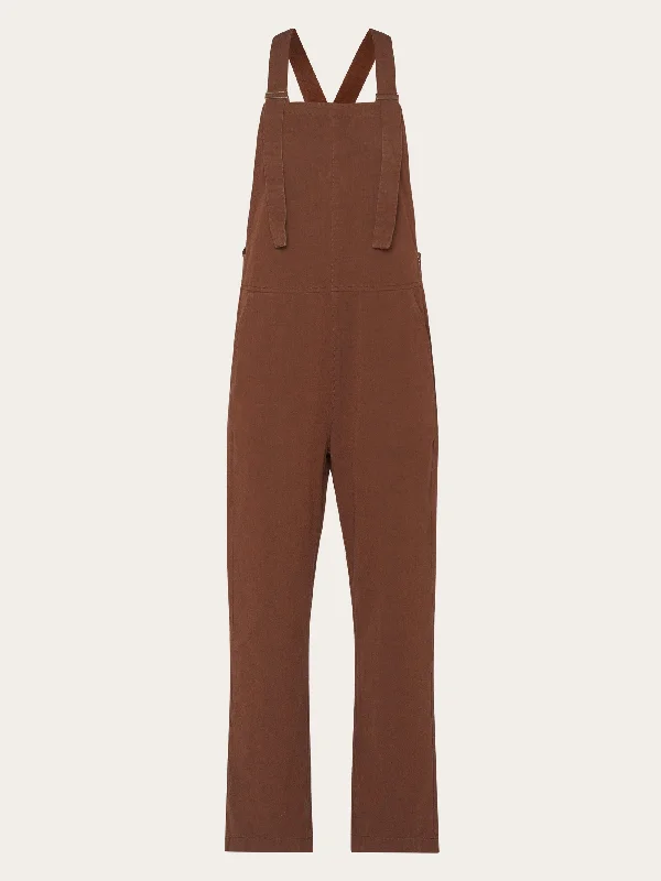 Trendy Traveler GALE straight slub yarn jumpsuit - GOTS/Vegan - Tiramisu