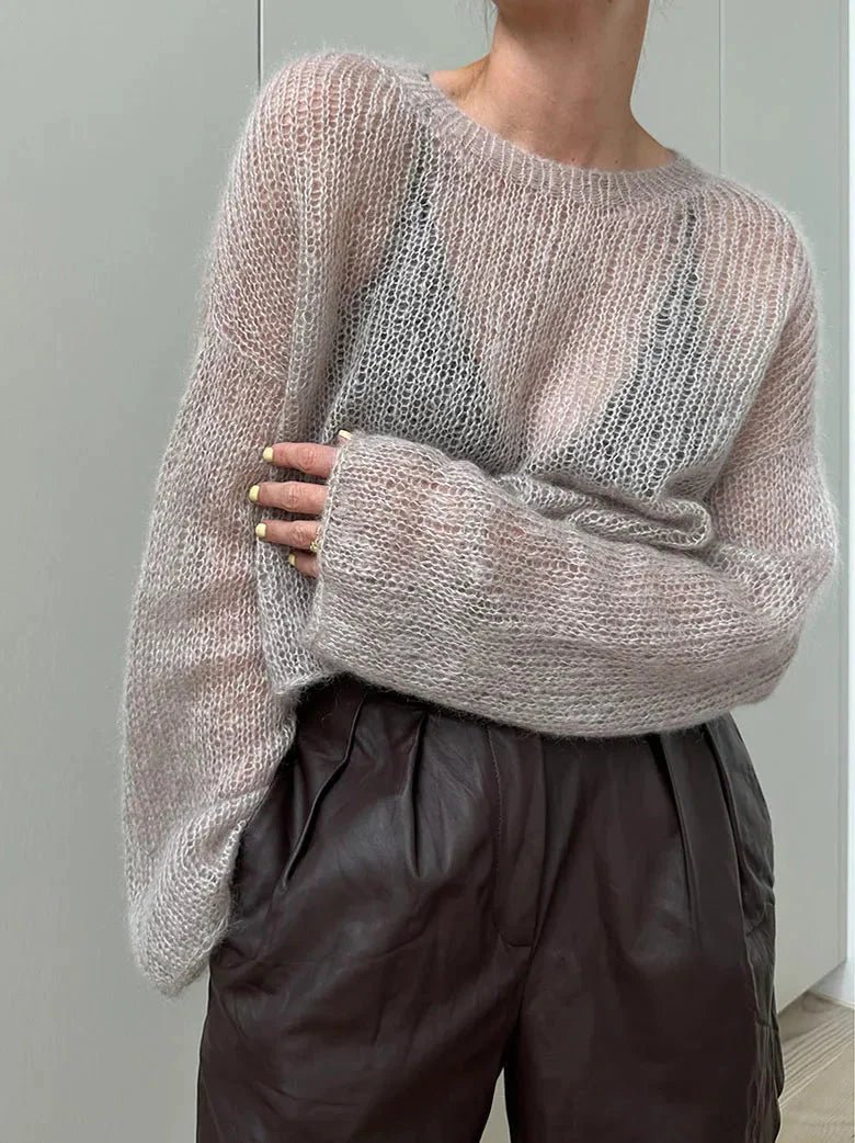 All-Day Wear Light Loop sweater by Other Loops, No 10 with 2 strands yarn kit (ex pattern)