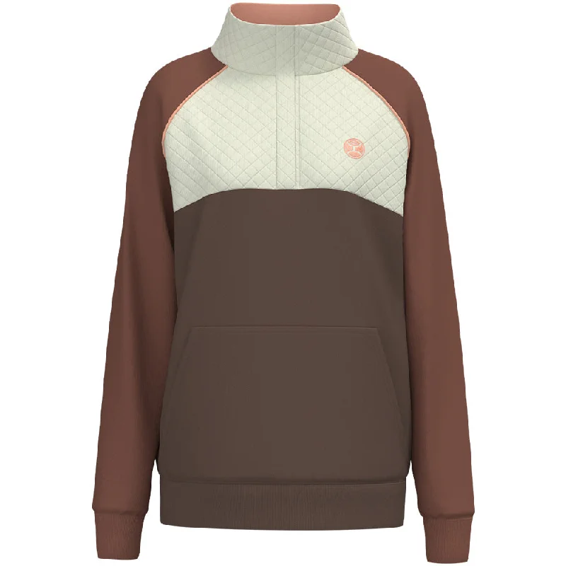 Cozy Pants "The Prime 1/4 Zip" Pink/Cream Pullover