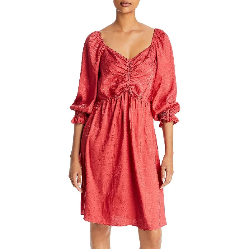 Luxury Customization Chenault Womens Satin Jacquard Cocktail and Party Dress