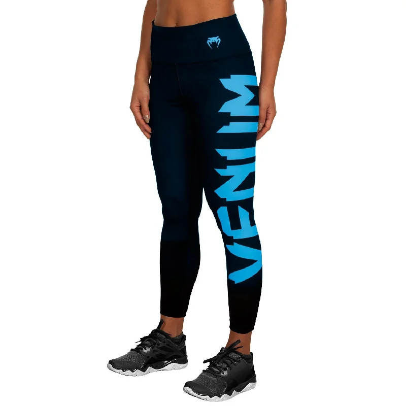 Short Design Venum Giant Leggings - Black/Cyan