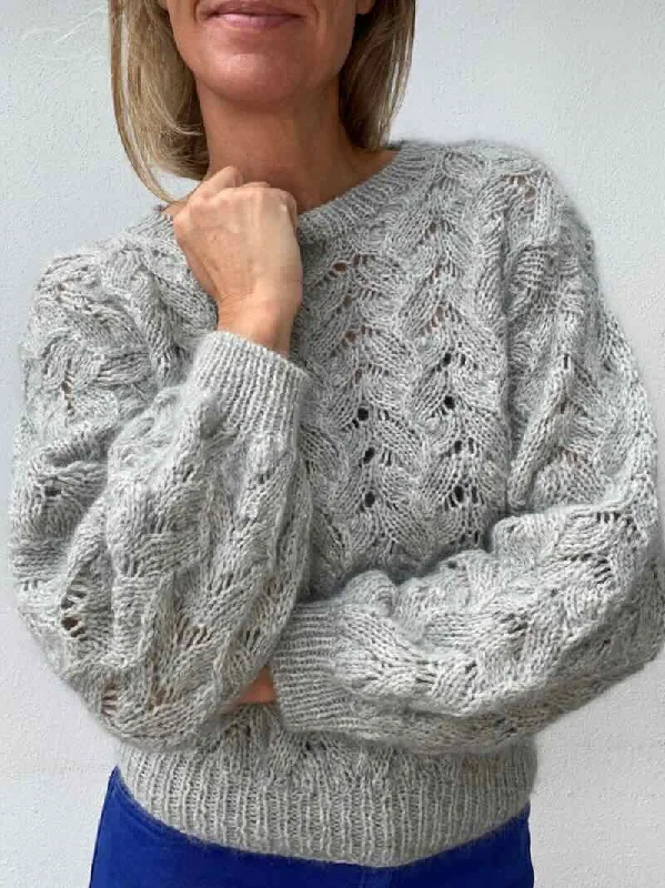 Cozy Look No 45 sweater by VesterbyCrea, No 20 + silk mohair knitting kit