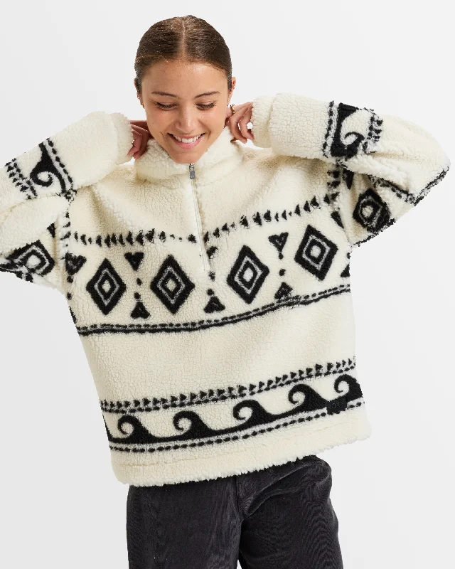 Trendy Looks Womens Treasure Soul Half Zip Polar Pullover