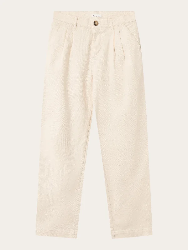 Minimalism POSEY wide high-rise twill pants - Buttercream