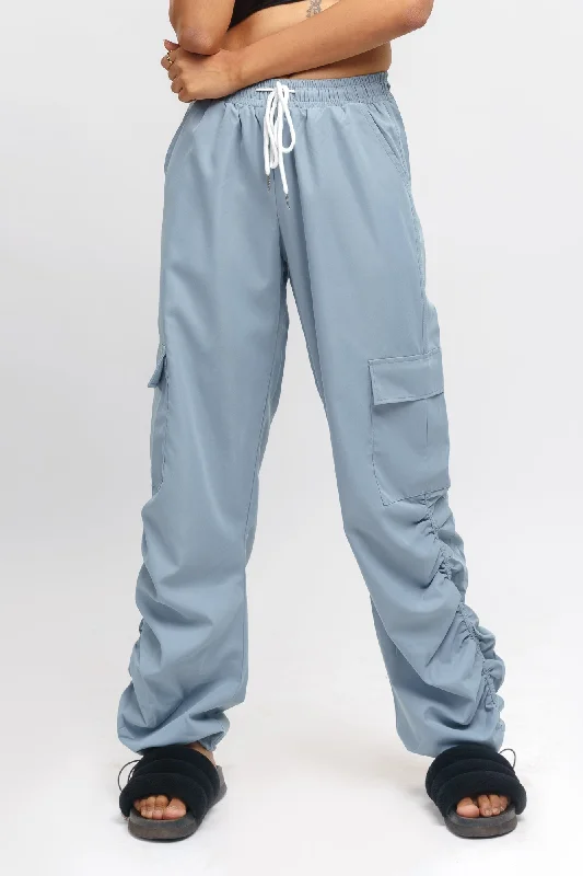 Fashion Pioneer Bluish Grey Baggy Pants