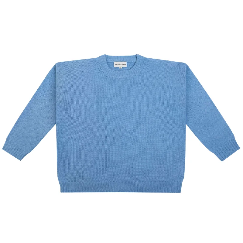 College Style Classic Crew Cashmere Blend Sweater