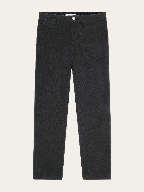 Affordable selection CALLA tapered mid-rise twill workwear pants - GOTS/Vegan - Black Jet