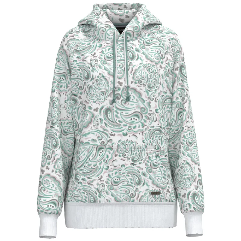 Simple Comfort "Chaparral" Turquoise/White w/Paisley Hoody