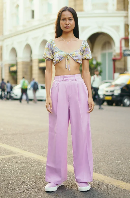 Fresh And Elegant Berry Soft Trousers