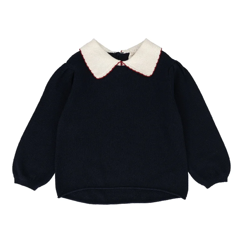 Comfortable Outfits ANALOGIE BY LIL LEGS NAVY GIRLS KNIT TOP