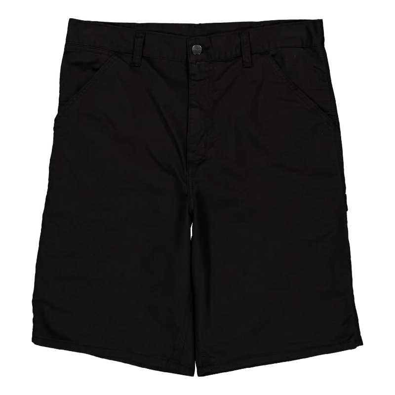 Lace Design Single Knee Short Black