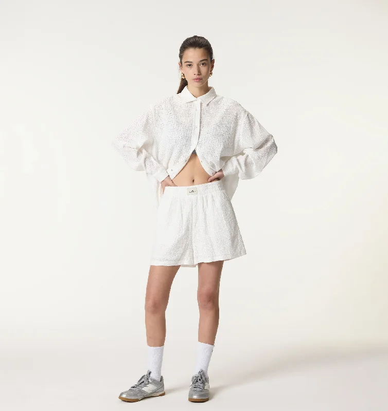Romantic And Fresh Lace Boxer Short - Cream