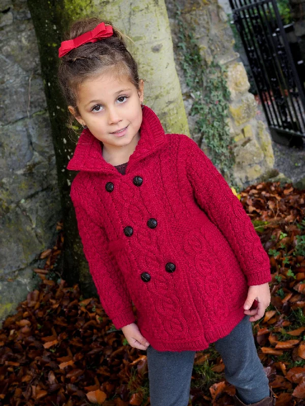 Casual Comfort KIDS ARAN DOUBLE BREASTED CARDIGAN