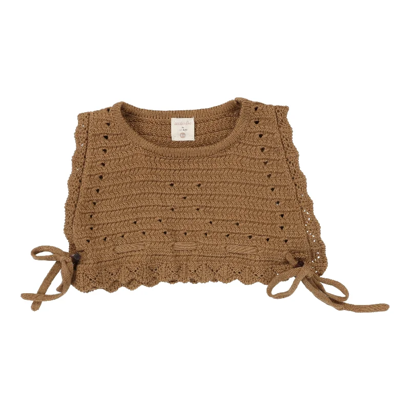 Design sense ANALOGIE CAMEL KNIT VEST [FINAL SALE]