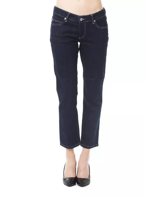 Street Sports Style Ungaro Fever Women's Blue Cotton Jeans & Pant - W32 US
