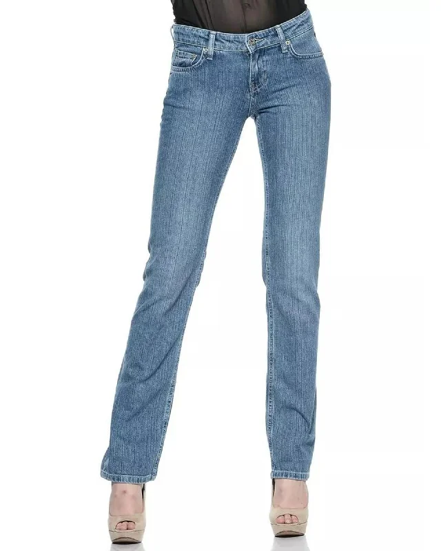 Renaissance Style Ungaro Fever Women's Light Blue Cotton Jeans & Pant - W32 US