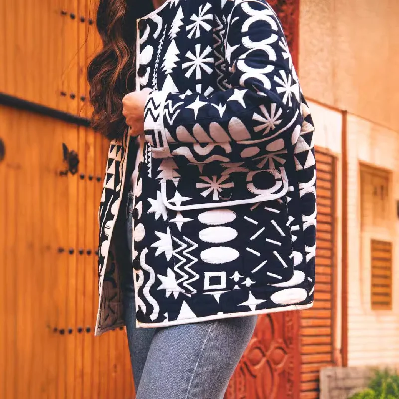 Sports Series Printed Reversible Cotton-padded Coat Coat