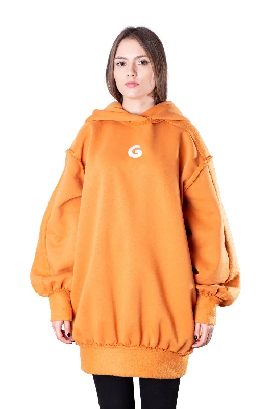 Warm And Comfortable TheG Fresh Oversize Hoody Woman // mustard