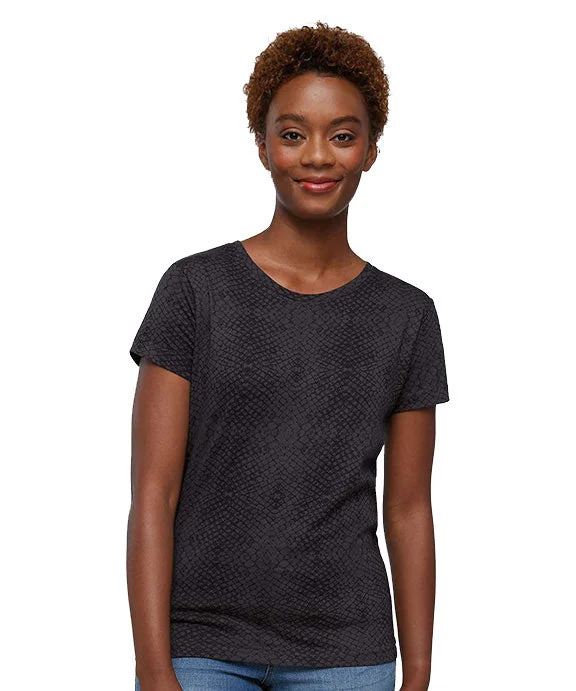 Fashion Expert 3516 - LAT Ladies Fine Jersey T-Shirt | Black Reptile