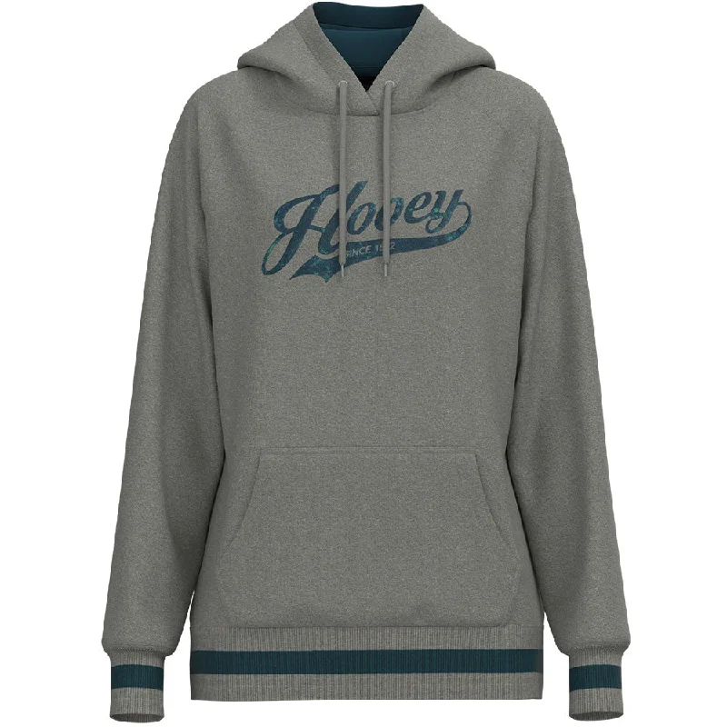 Cozy Look "Polar Fleece" Grey w/ Teal Hoody