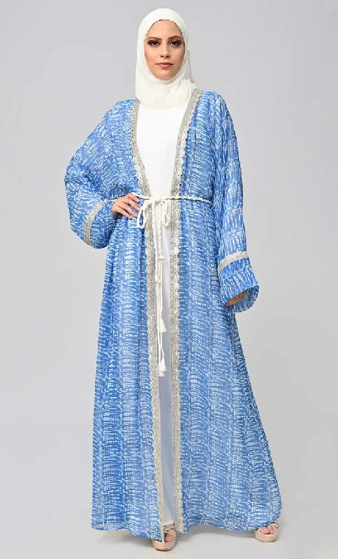 Personal Design Majestic Fusion: Islamic Printed Bisht Abaya With Inner Elegance