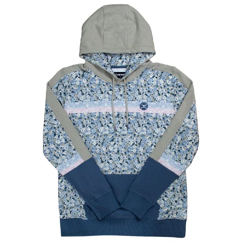 Versatile Items "Ditzy" Green/Blue Floral Print Hoody