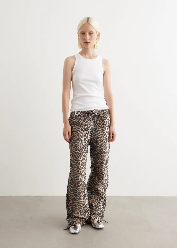 Sweet Girl Washed Cotton Canvas Drawstring Pants