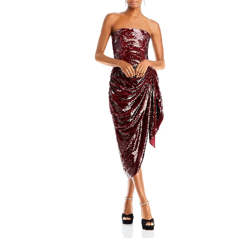 Elegant Series Cinq a Sept Womens Shea Sequined Midi Cocktail And Party Dress
