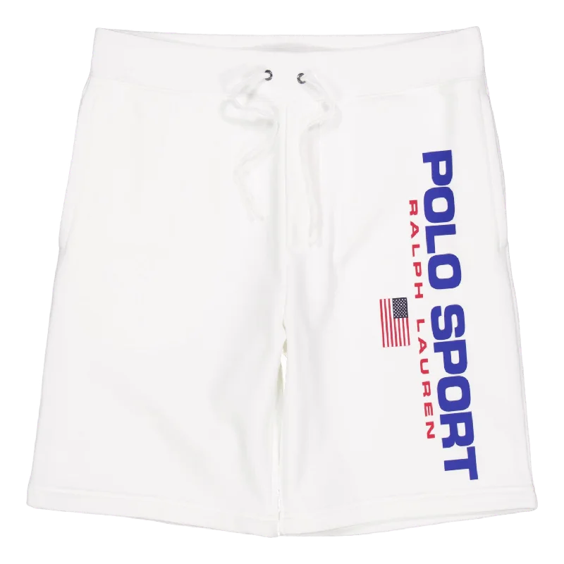 Romantic Data 8-Inch Polo Sport Fleece Short White