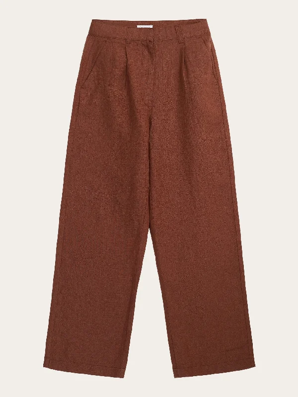 Street Graffiti Design Loose natural linen pants - Tiramisu