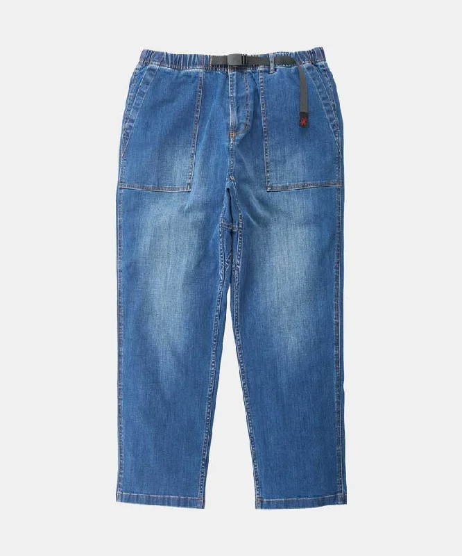 Fashion Must-have Stretch Denim Loose Tapered Ridge Pant