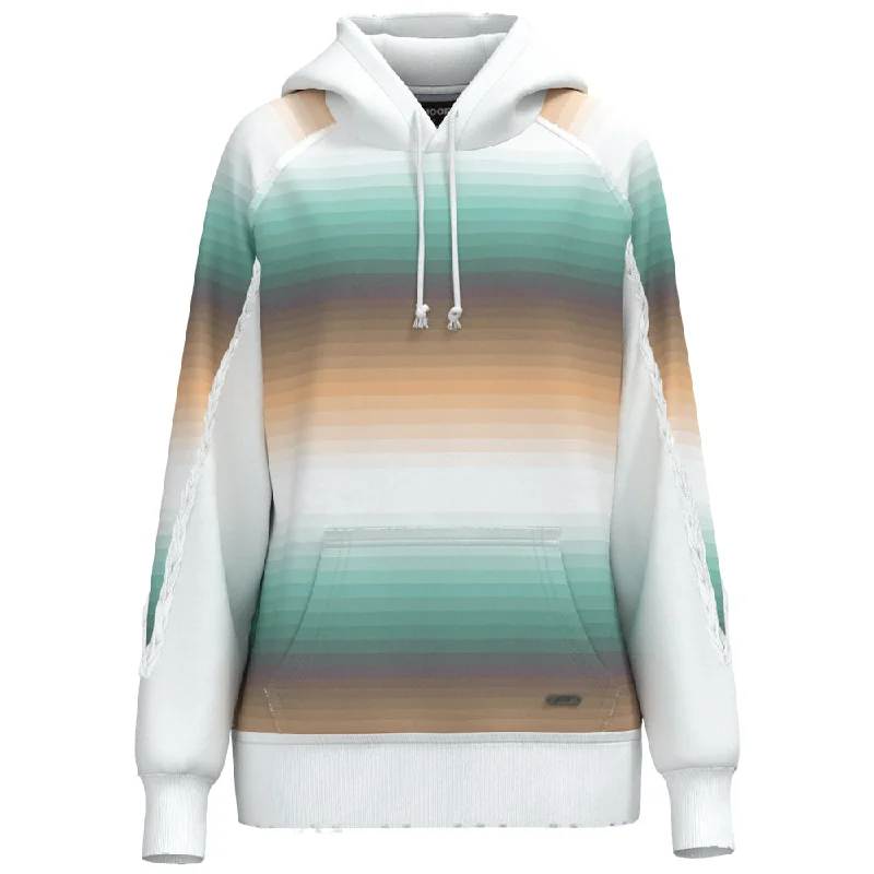 Modern Chic Hooey Ladies Hoody Serape/White