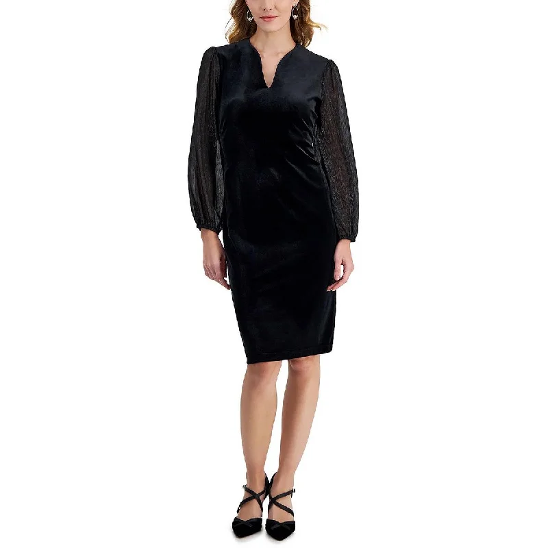Elegant Style Connected Apparel Womens Petites Velvet Metallic Cocktail And Party Dress Elegant Style Connected Apparel Womens Petites Velvet Metallic Cocktail And Party Dress
