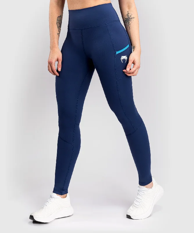Breathable Comfort Venum X Top Rank Original Women's Full-Length Leggings - Navy Blue Breathable Comfort Venum X Top Rank Original Women's Full-Length Leggings - Navy Blue