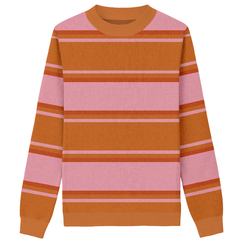 Sexy Fun Lesbian Striped Classic Fit Knit Crewneck