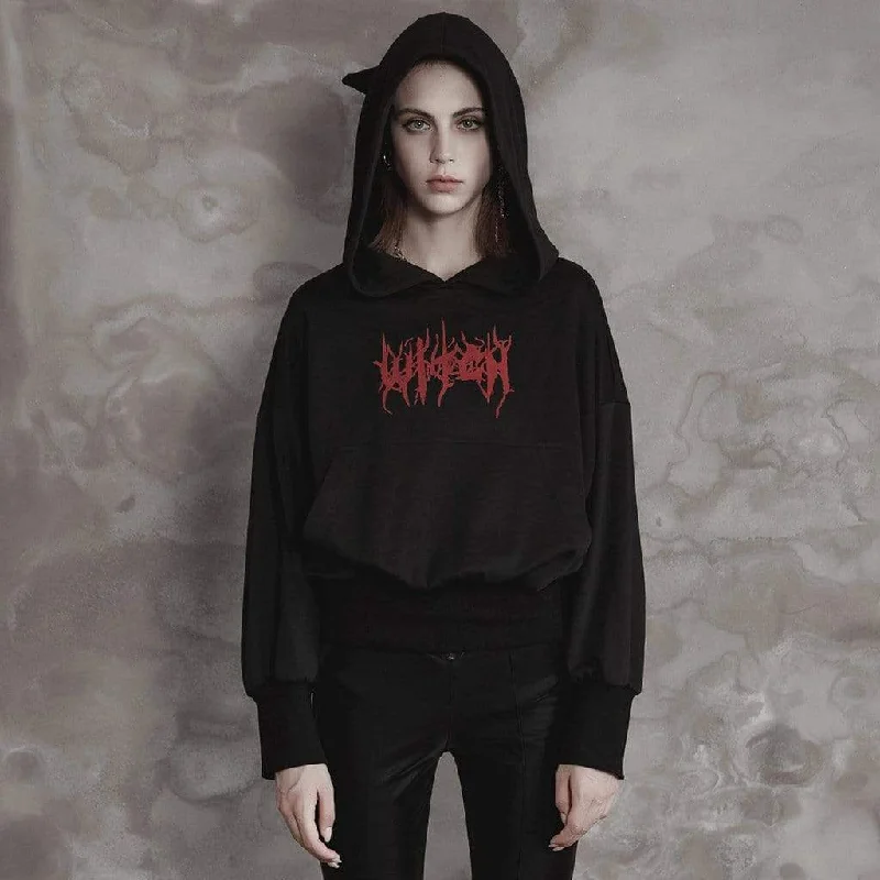 Sports outdoor style Women's Punk Gothic Printed Witch Hoodies
