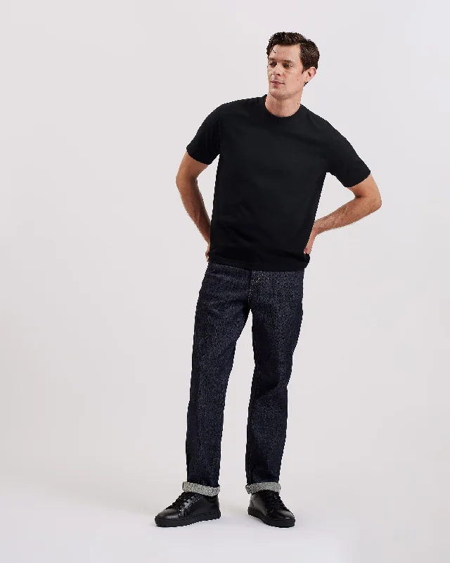 French Style Kornka Ss Relaxed Heavy T-Shirt Black