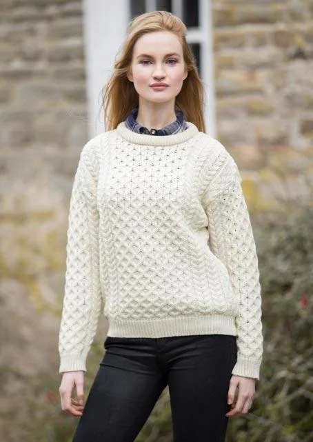 Sports Jacket Traditional Women's Aran Sweater Super Soft