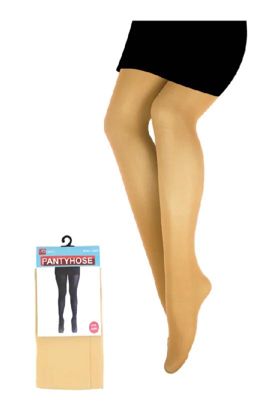Casual Comfort PANTYHOSE Tights Stockings Hosiery Womens Ladies Plain Colours - Beige - One Size Fits Most Casual Comfort PANTYHOSE Tights Stockings Hosiery Womens Ladies Plain Colours - Beige - One Size Fits Most