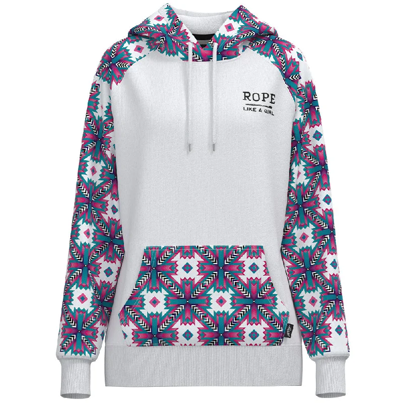 Comfortable Looks "Rope Like A Girl" White/Aztec Hoody